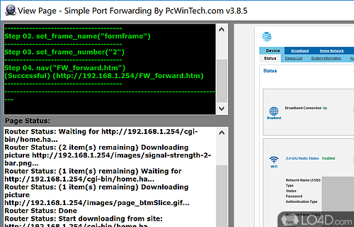 Considerably reducing user effort - Screenshot of Simple Port Forwarding