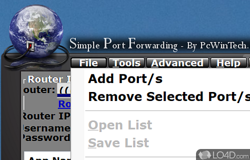 Convenient program to open router ports - Screenshot of Simple Port Forwarding