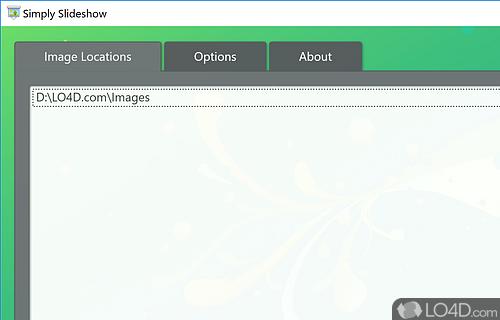 Allows users to create slideshows quickly and with minimum effort, while offering support for a full screen mode - Screenshot of Simply Slideshow