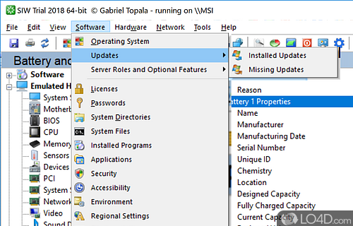 Advanced System Information for Windows tool that analyzes your PC - Screenshot of SIW