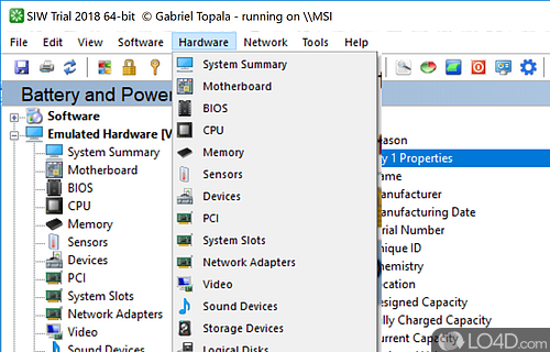 Advanced System Information for Windows - Screenshot of SIW