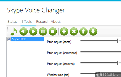 Screenshot of Skype Voice Changer - Which help you change voice during a Skype call