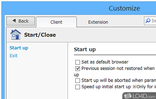 User interface - Screenshot of Sleipnir Browser