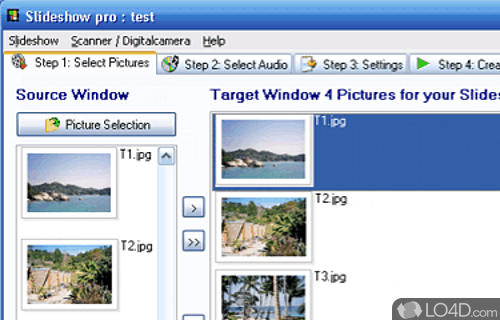 Screenshot of Slideshow Professional - User interface