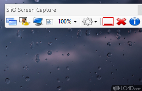 Screenshot of SliQ Screen Capture - Provides support for four capturing modes: foreground window, user-defined region of the desktop, full screen