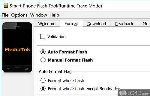Create a backup and flash a recovery image - Screenshot of Smart Phone Flash Tool