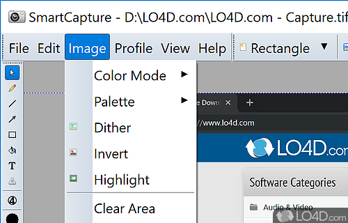 Photo editing tools - Screenshot of SmartCapture