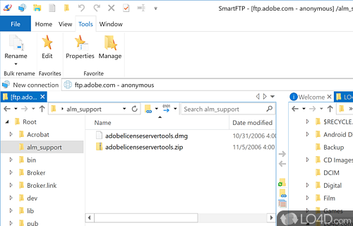 Powerful and straightforward FTP client - Screenshot of SmartFTP