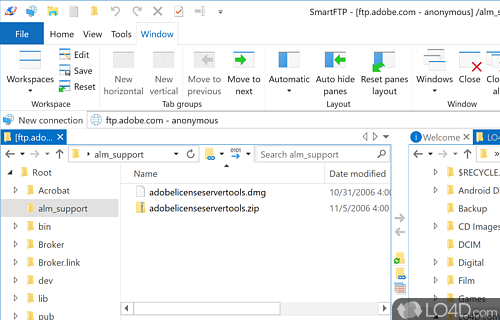 Secure file transfer over SFTP - Screenshot of SmartFTP