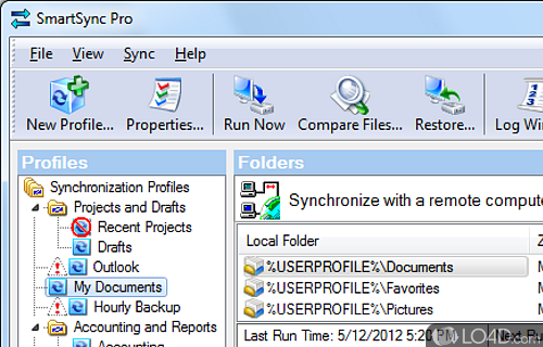 Screenshot of SmartSync Pro - Backup and synchronize data with this app that provides scheduling options, custom filters and email notifications