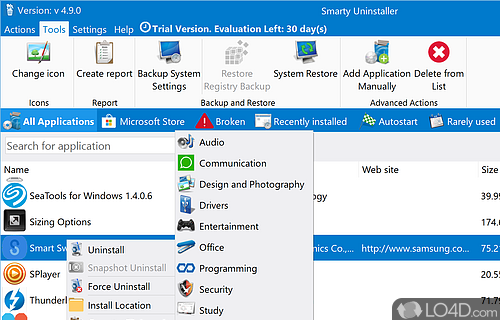 Smarty Uninstaller Screenshot