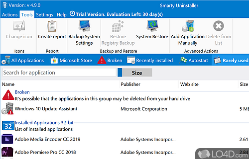 Force uninstallation mode - Screenshot of Smarty Uninstaller