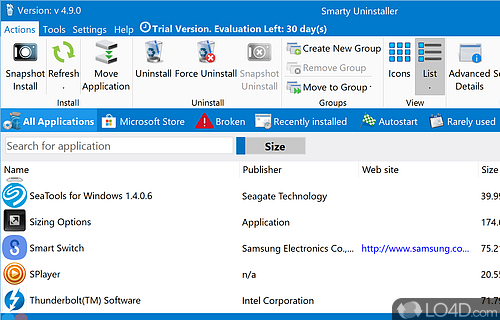 Smarty Uninstaller screenshot