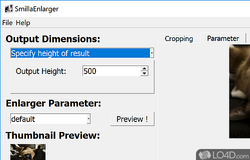 Enlarge photos without losing quality - Screenshot of SmillaEnlarger