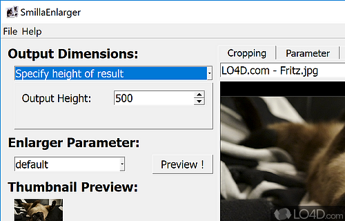 Quickly resize images in single or batch mode, and perform other operations such as file type conversion - Screenshot of SmillaEnlarger