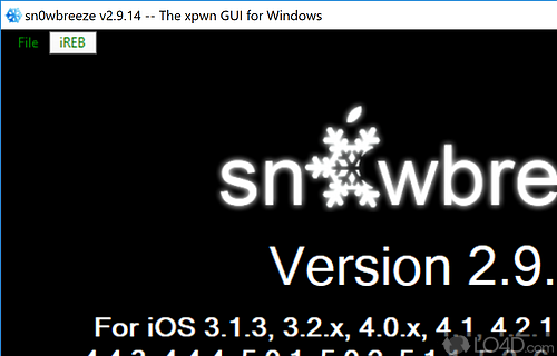 User interface - Screenshot of sn0wbreeze