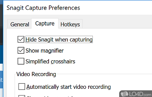 Use shortcuts to access the features - Screenshot of Snagit