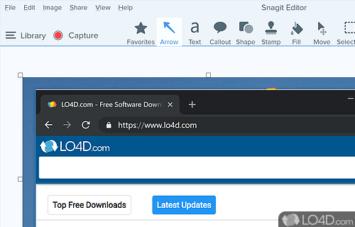 Built-in editing options - Screenshot of Snagit