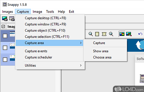 Capture a selection from desktop and edit - Screenshot of Snappy