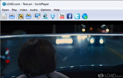 Software utility designed as a multimedia player, allowing you to watch - Screenshot of SockPlayer