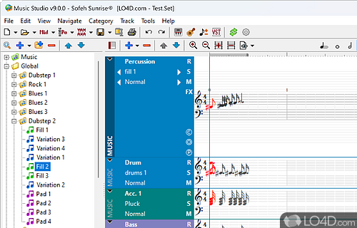 User interface - Screenshot of Sofeh Music Studio