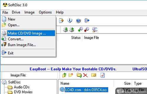 Quick and easy way to create ISO files - Screenshot of SoftDisc