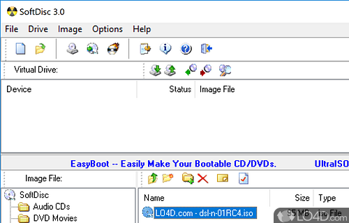 Compact app that helps users create ISO images, perform conversion operations - Screenshot of SoftDisc