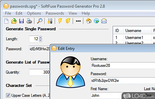 SoftFuse Password Generator Pro Screenshot