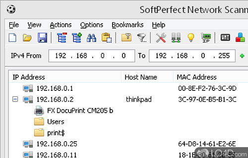 SoftPerfect Network Scanner Screenshot