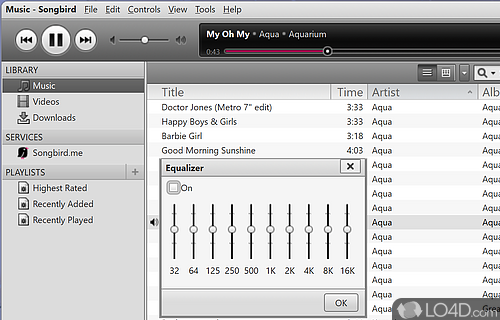 Powerful audio player and manager with support for plug-ins - Screenshot of Songbird