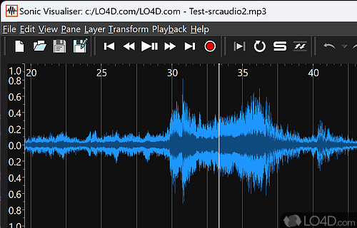 Variate format support and importing capabilities - Screenshot of Sonic Visualiser