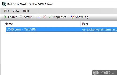 Increase privacy when you are online - Screenshot of SonicWALL Global VPN