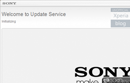 Screenshot of Sony Mobile Update Service - Update the software stability of Sony Ericsson phone directly from computer