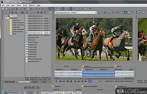 Screenshot of Sony Vegas Pro - Advanced video editor
