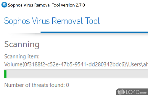 Second layer of defense against malware - Screenshot of Sophos Virus Removal Tool