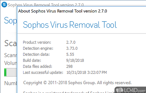 Free Virus Removal Tools to Secure Against Virus Infection - Screenshot of Sophos Virus Removal Tool