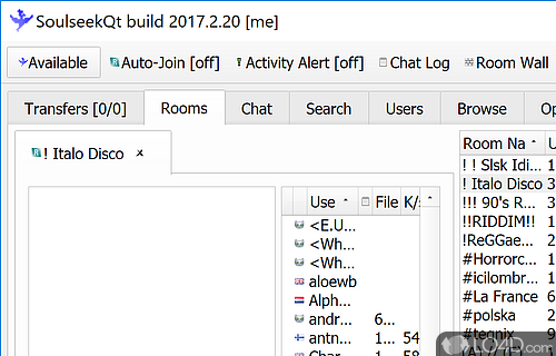 File sharing program - Screenshot of SoulseekQT