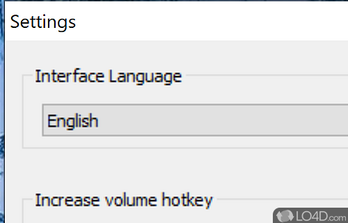 Define hotkeys to quickly lower and raise volume - Screenshot of Sound Booster