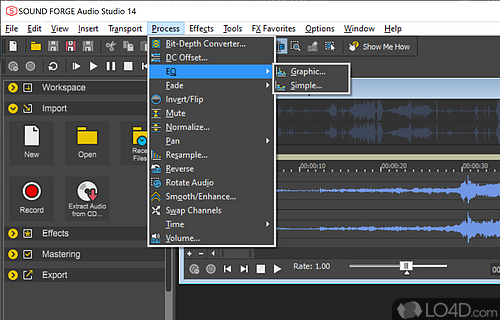 When Only the Best Will Do - Screenshot of Sound Forge Audio Studio