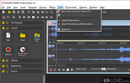 Sound Forge Audio Studio screenshot