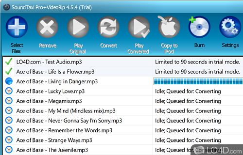 Audio converter easy to install and use with a and clear user interface - Screenshot of Sound Taxi