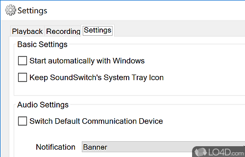 Switch betwen audio playback devices - Screenshot of SoundSwitch