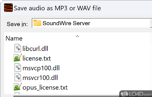 User-friendly - Screenshot of SoundWire Server