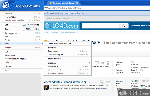 Spark Browser Screenshot
