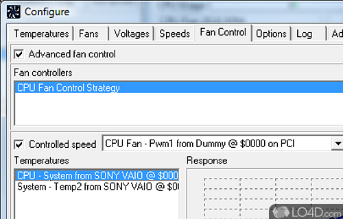 A utility tool to monitor PC hardware - Screenshot of SpeedFan