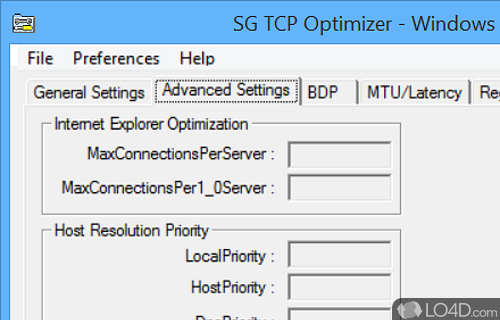 SpeedGuide TCP Optimizer Screenshot