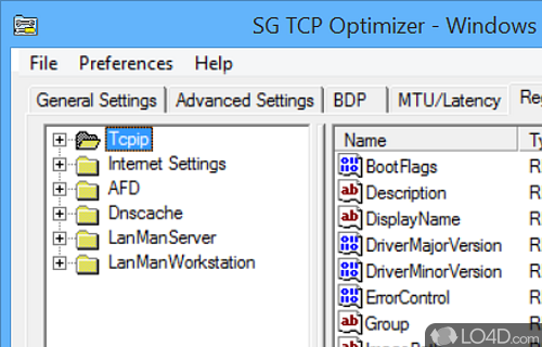 Tuning and optimizing your Internet connection - Screenshot of SpeedGuide TCP Optimizer