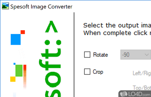 User interface - Screenshot of Spesoft Image Converter