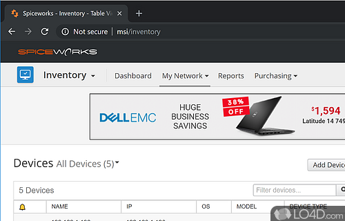 The perfect tool for professsional network management - Screenshot of Spiceworks