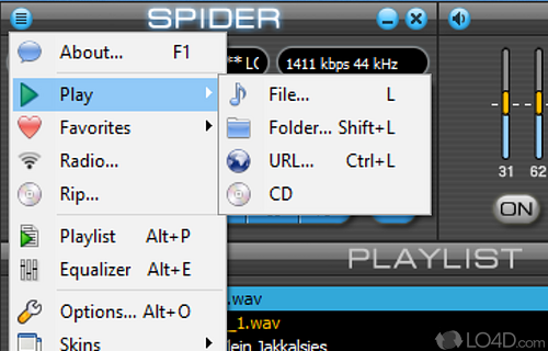 Various helpful media features - Screenshot of Spider Player